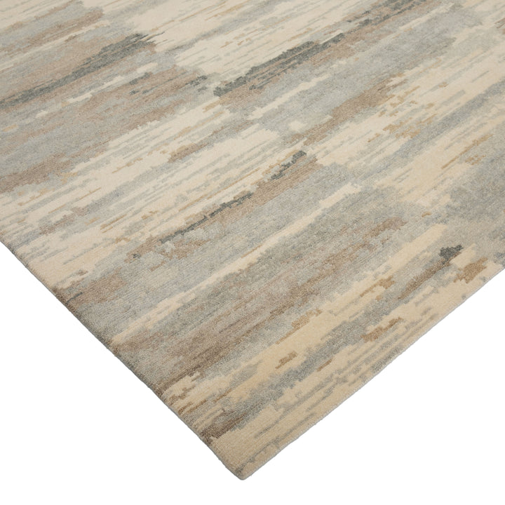 Grey Tibetan Contemporary Wool Rug - 10' x 14'