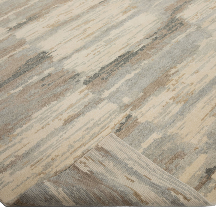 Grey Tibetan Contemporary Wool Rug - 10' x 14'