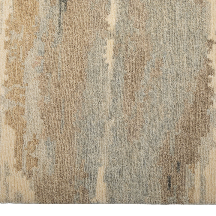 Grey Tibetan Contemporary Wool Rug - 10' x 14'