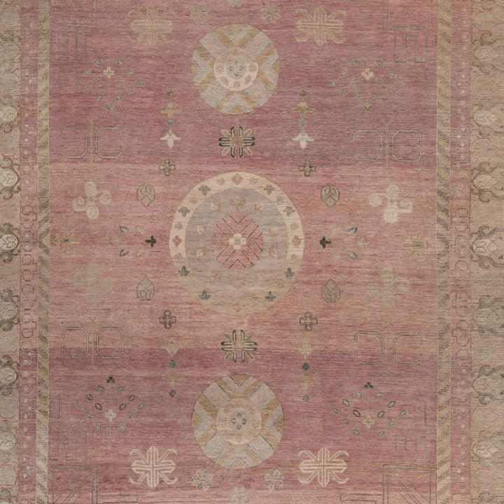 Image for Pink Traditional Wool Rug - 8' x 10'