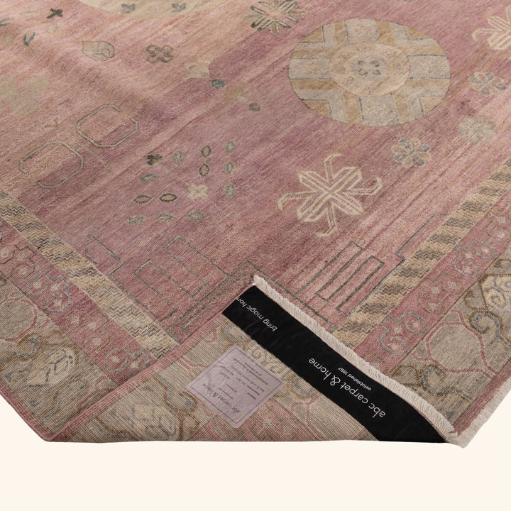 Image for Pink Traditional Wool Rug - 8' x 10'