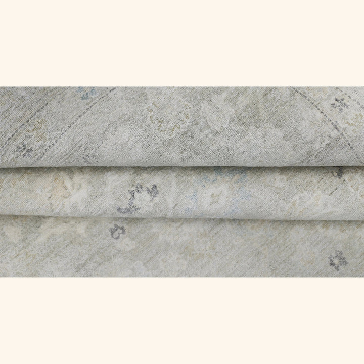 Grey Traditional Silk Rug - 8' x 10'
