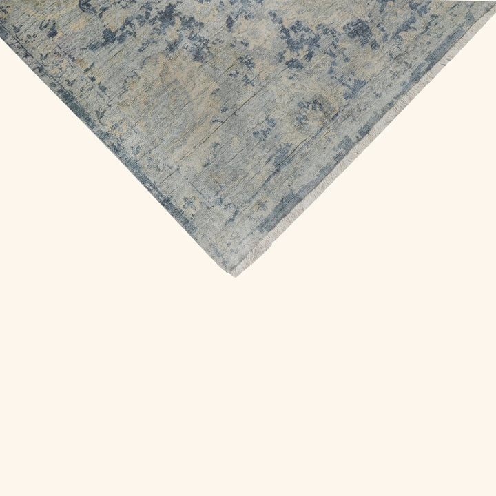 Blue Traditional Silk Rug - 8' x 10'