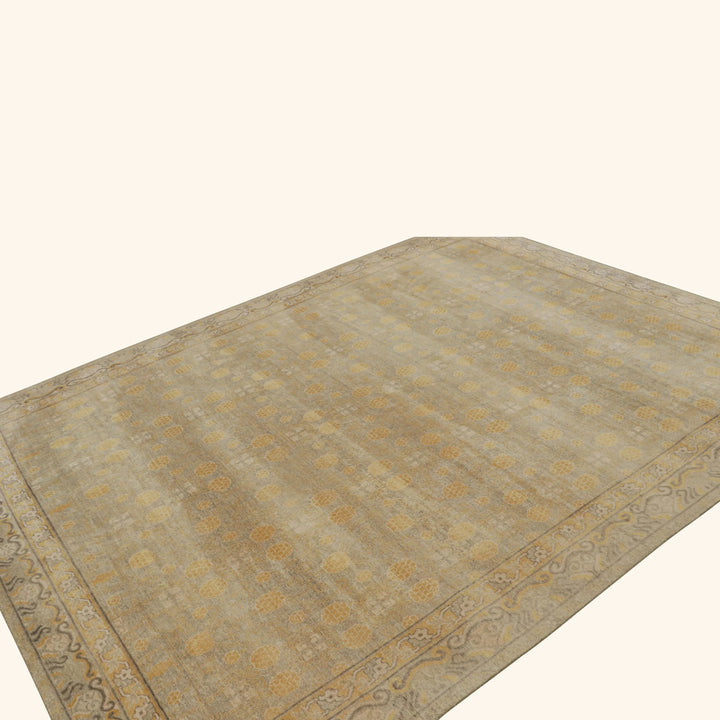 Brown Traditional Silk Rug - 7'9" x 10'1"