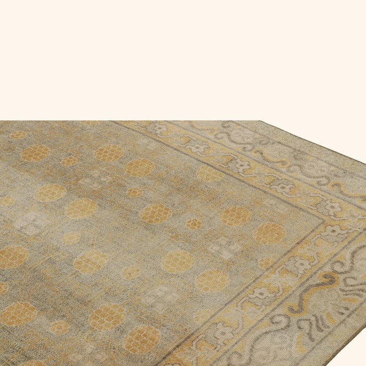 Brown Traditional Silk Rug - 7'9" x 10'1"