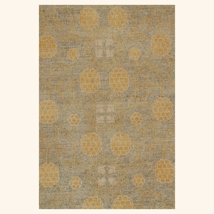 Brown Traditional Silk Rug - 7'9" x 10'1"