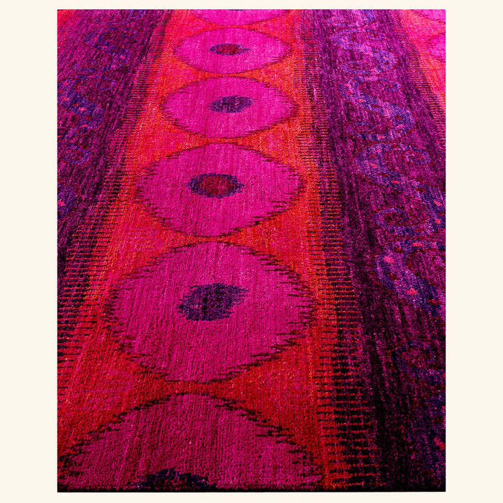 Pink Overdyed Wool Rug - 8' 0" x 10' 3"