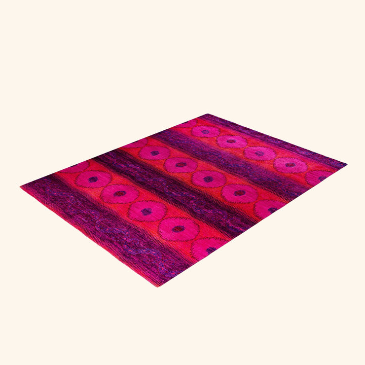 Pink Overdyed Wool Rug - 8' 0" x 10' 3"