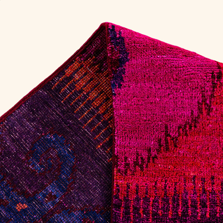Pink Overdyed Wool Rug - 8' 0" x 10' 3"