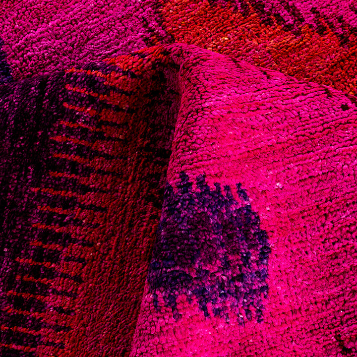 Pink Overdyed Wool Rug - 8' 0" x 10' 3"