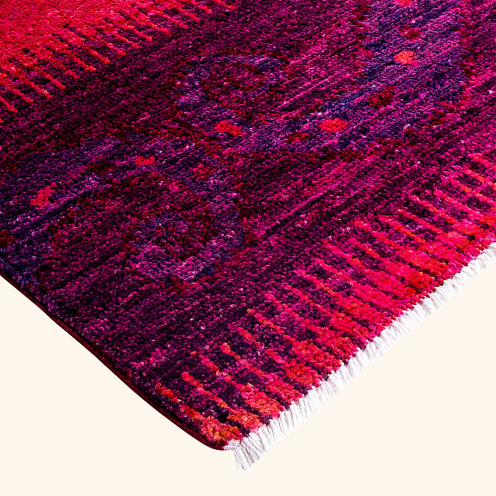 Pink Overdyed Wool Rug - 8' 0" x 10' 3"