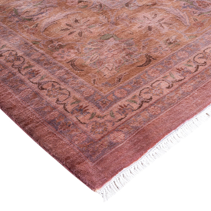 Pink Overdyed Wool Rug - 11' 2" x 14' 9"