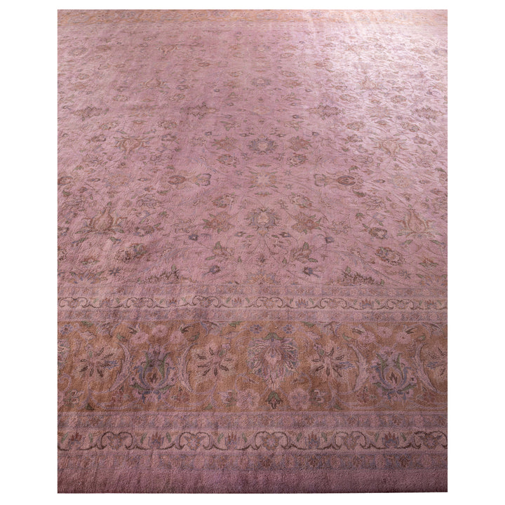 Pink Overdyed Wool Rug - 11' 2" x 14' 9"