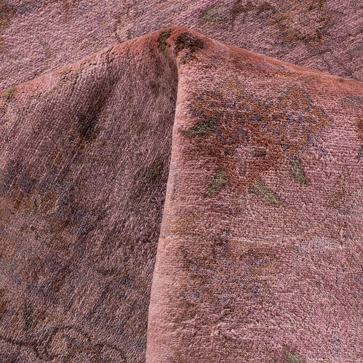Pink Overdyed Wool Rug - 11' 2" x 14' 9"