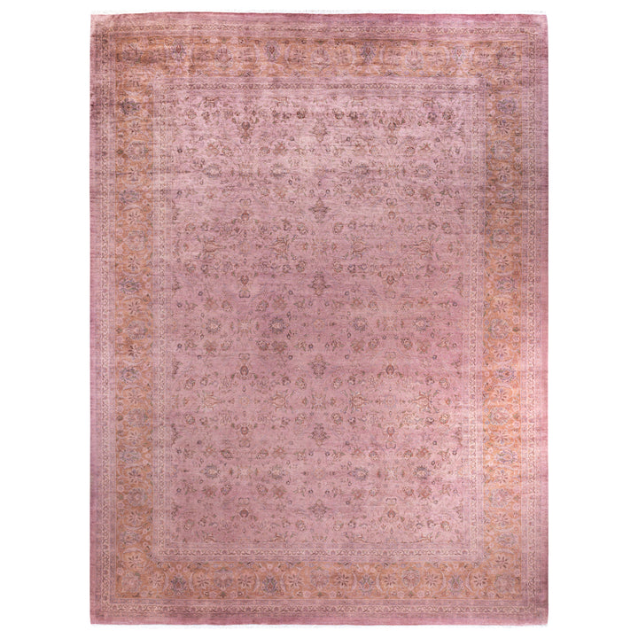Pink Overdyed Wool Rug - 11' 2" x 14' 9"