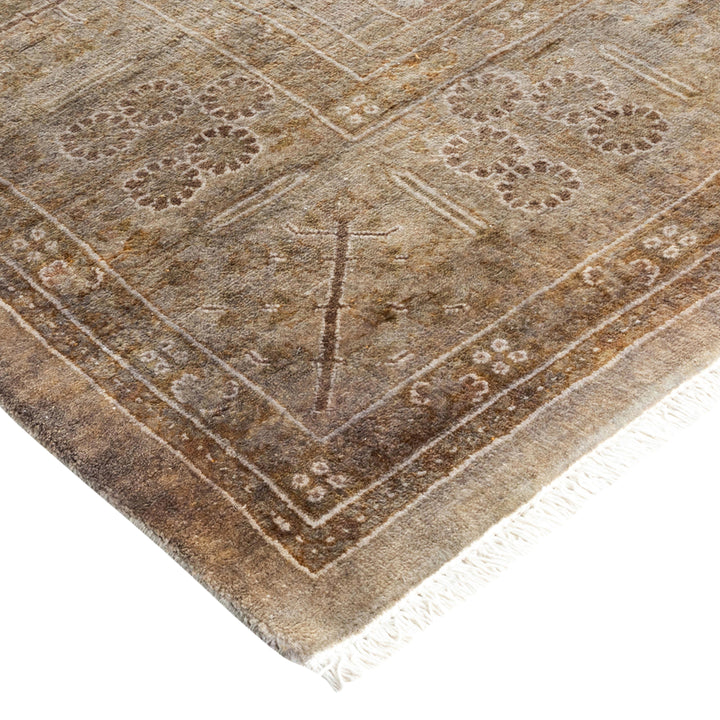 Beige Overdyed Wool Rug - 6' 2" x 12' 4"