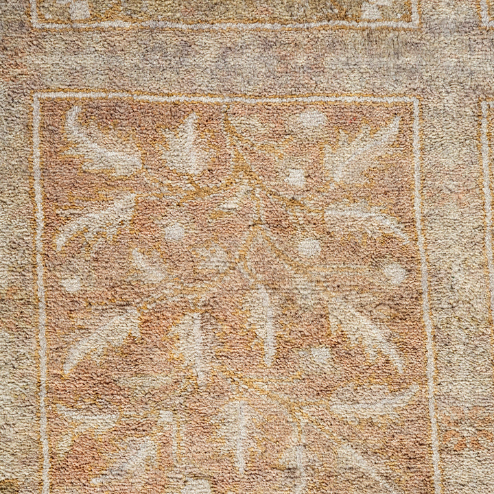 Beige Overdyed Wool Rug - 6' 2" x 12' 4"