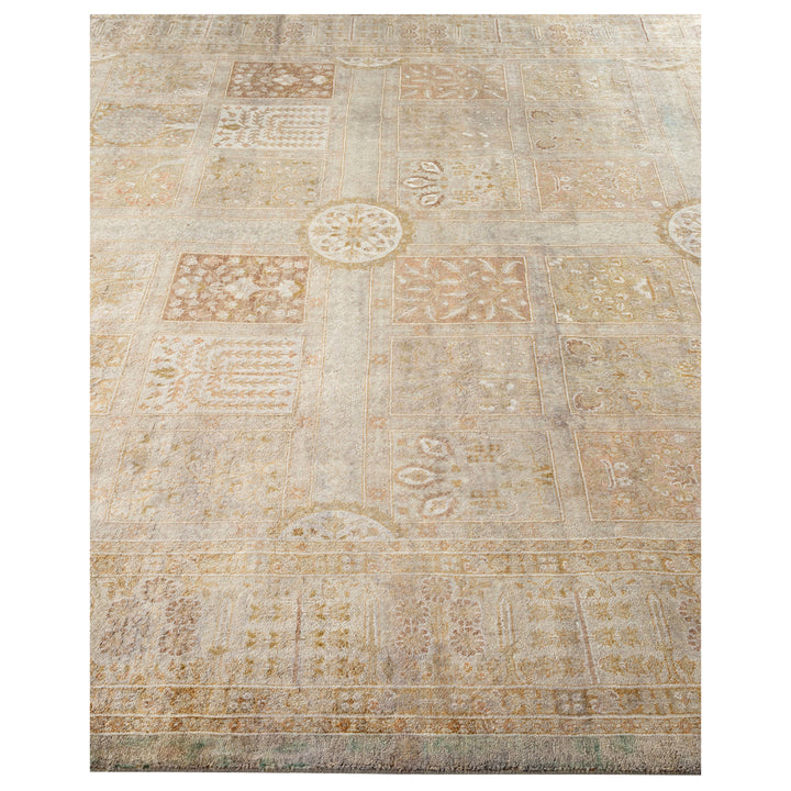 Beige Overdyed Wool Rug - 6' 2" x 12' 4"