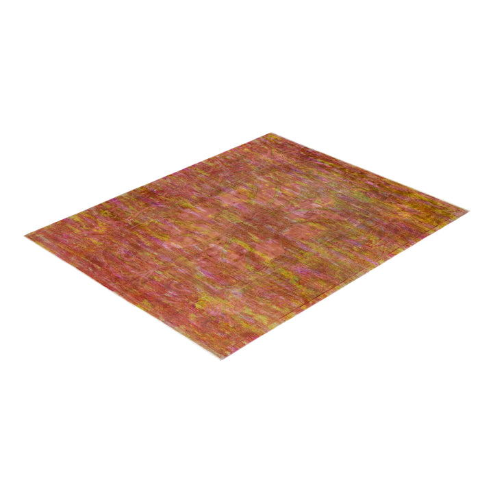 Pink Overdyed Wool Rug - 8' 1" x 10' 1"