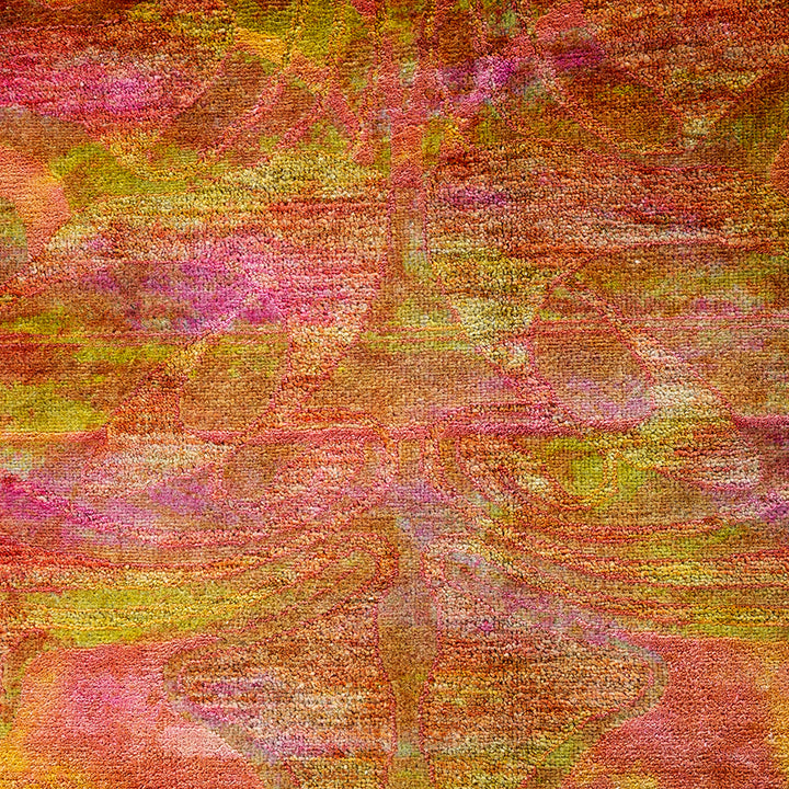 Pink Overdyed Wool Rug - 8' 1" x 10' 1"