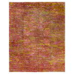 Pink Overdyed Wool Rug - 8' 1" x 10' 1"