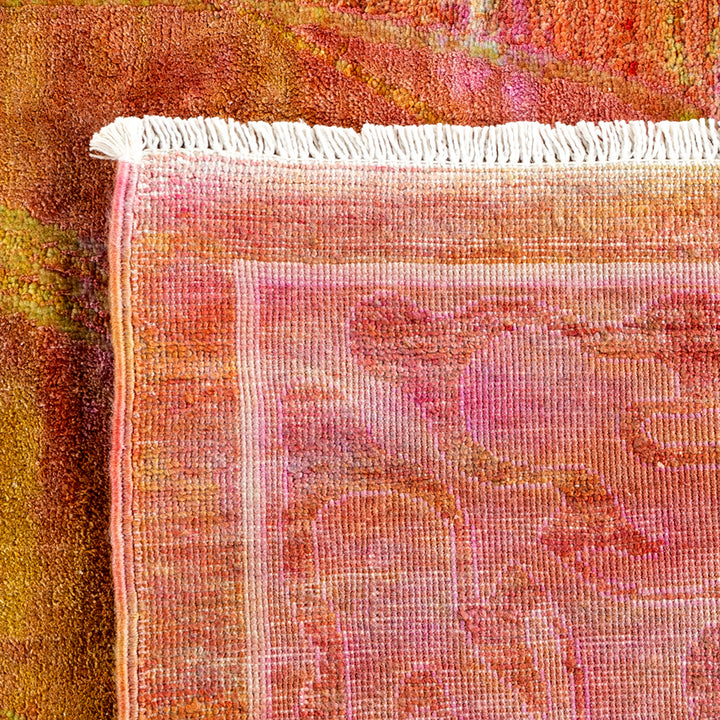 Pink Overdyed Wool Rug - 8' 1" x 10' 1"