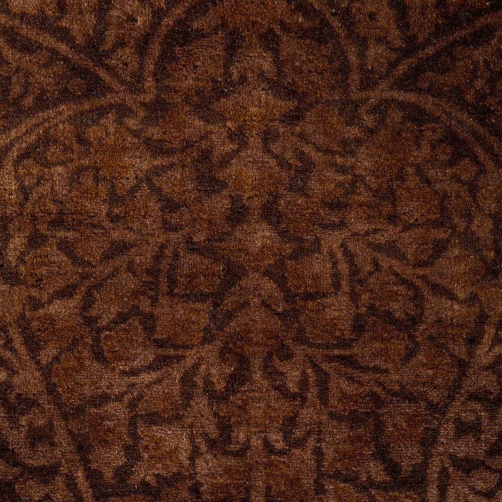 Brown Overdyed Wool Rug - 9' 1" x 12' 6"