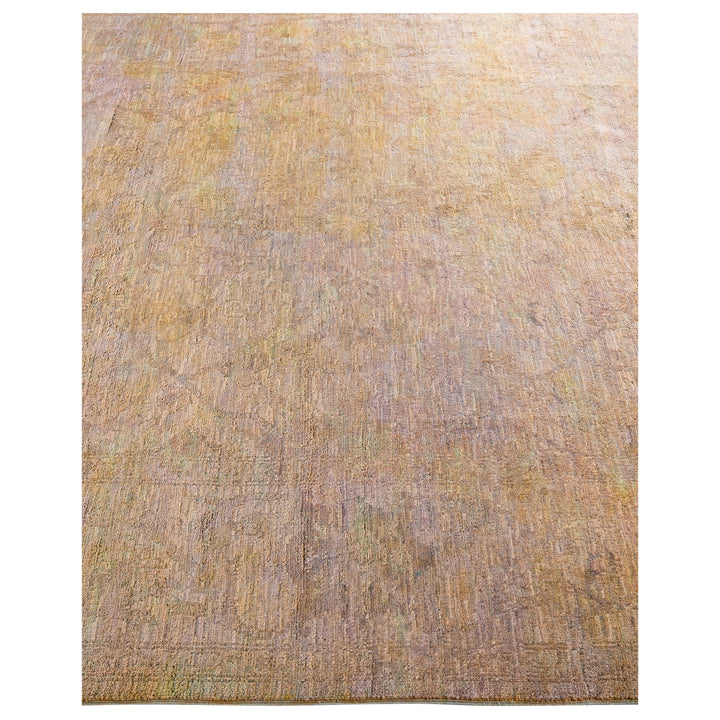 Beige Overdyed Wool Rug - 6' 2" x 8' 9"