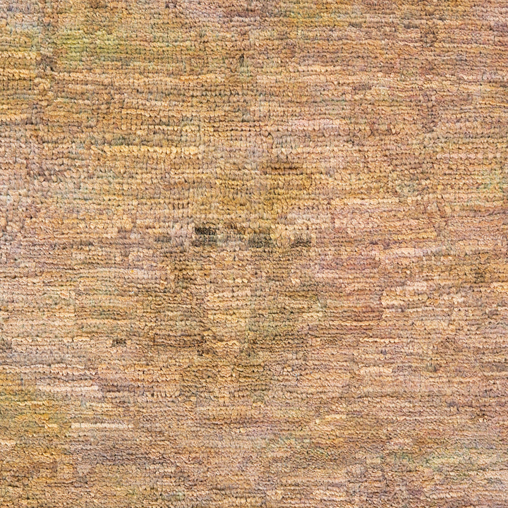 Beige Overdyed Wool Rug - 6' 2" x 8' 9"