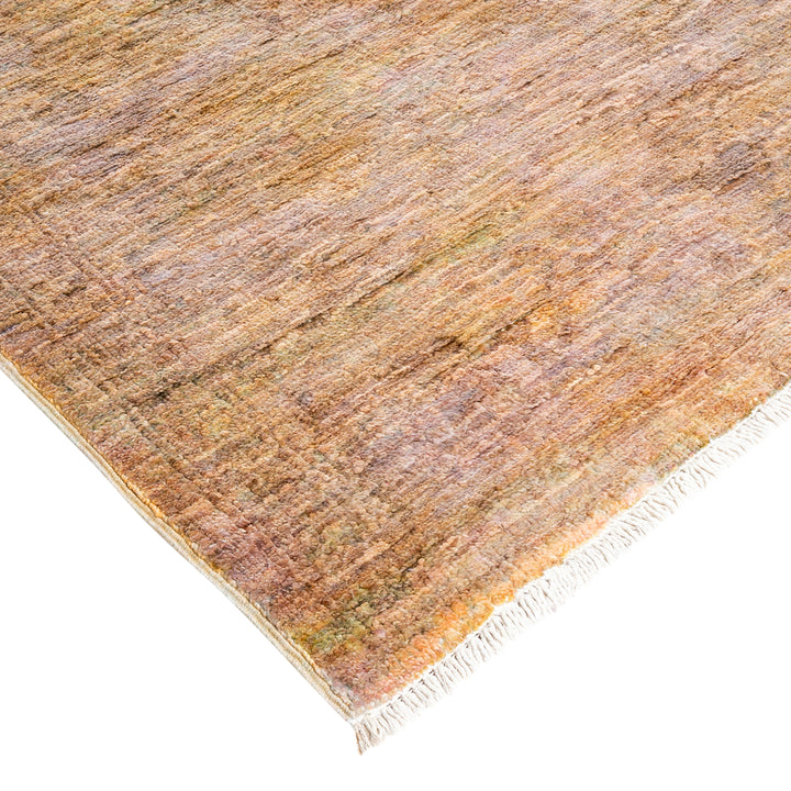Beige Overdyed Wool Rug - 6' 2" x 8' 9"