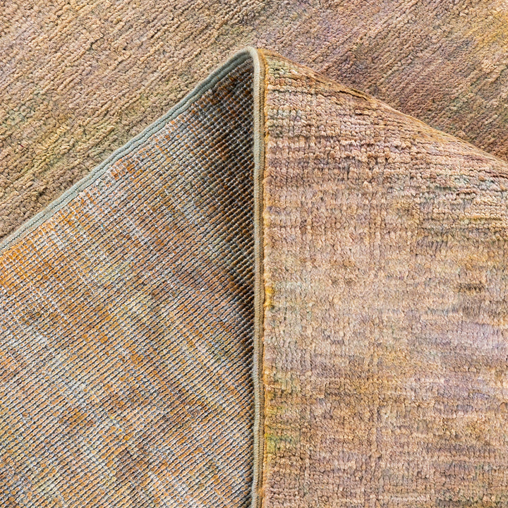 Beige Overdyed Wool Rug - 6' 2" x 8' 9"