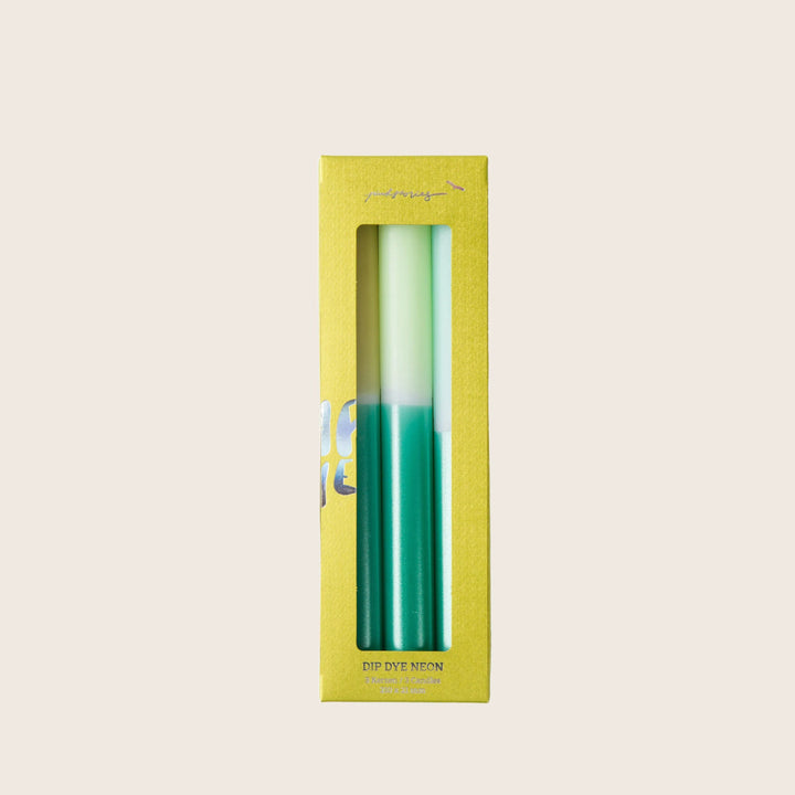 Dip Dye Neon Taper Candle Set