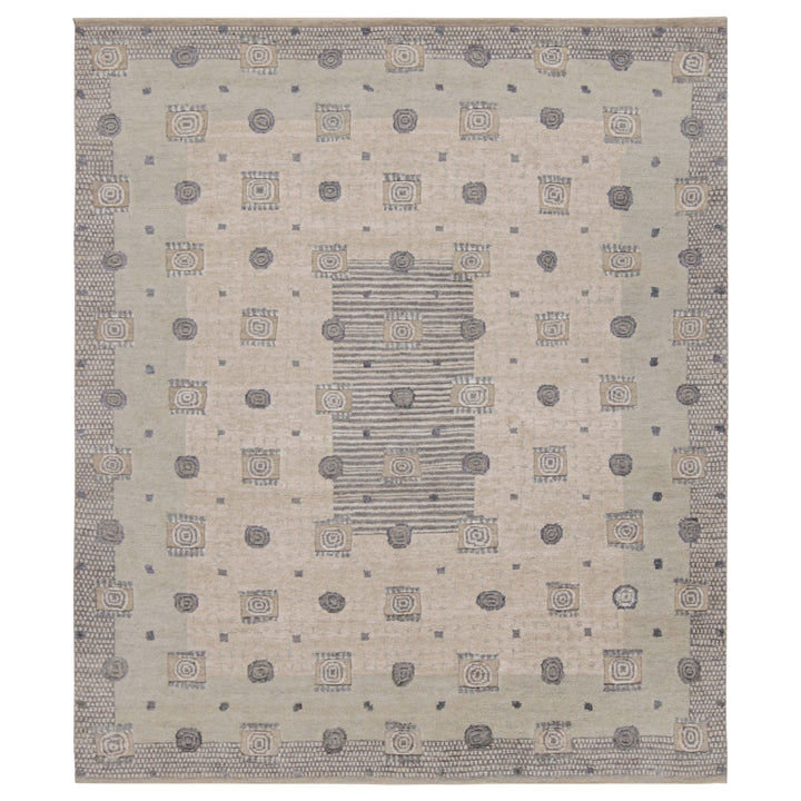 Grey Swedish Inspired Wool Rug - 8'4" x 10'