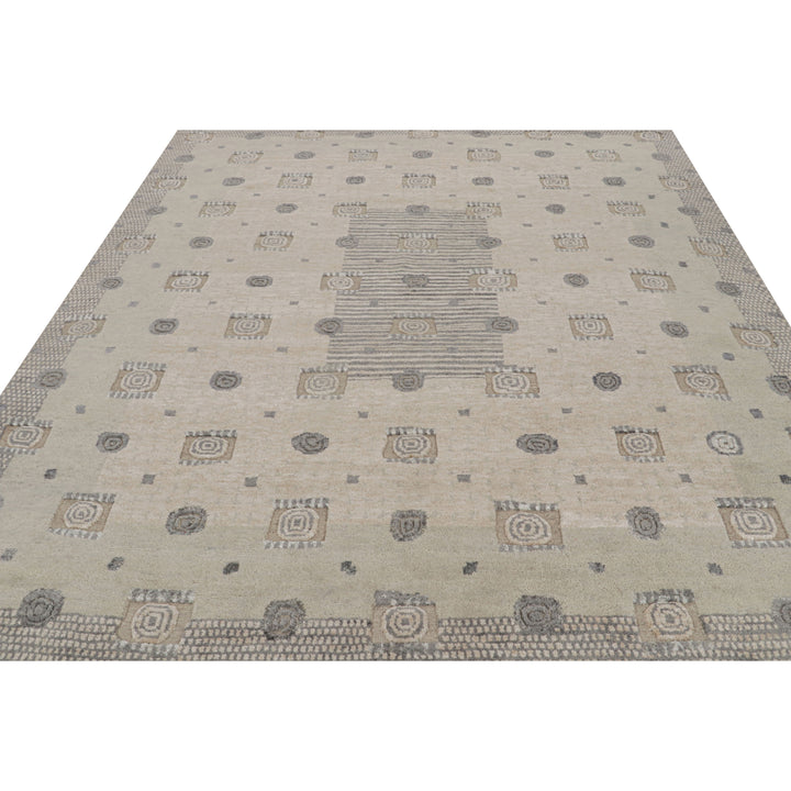 Grey Swedish Inspired Wool Rug - 8'4" x 10'
