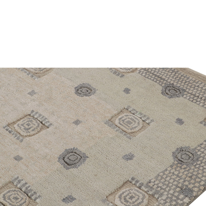 Grey Swedish Inspired Wool Rug - 8'4" x 10'