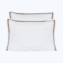 Mylos Duvet + Sham White/Brown / Sham / Standard