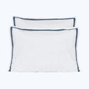 Mylos Duvet + Sham White/Dark Blue / Sham / Standard