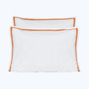 Mylos Duvet + Sham White/Rust / Sham / Standard