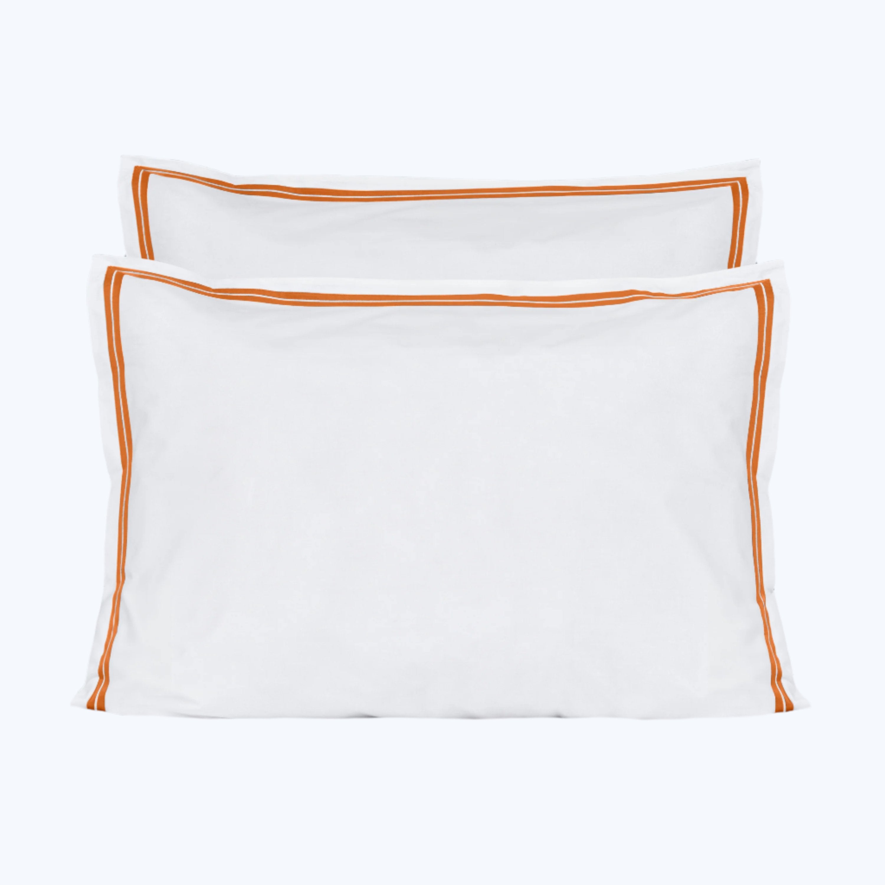 Mylos Duvet + Sham White/Rust / Sham / Standard