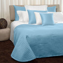 Masaccio Quilted Coverlet Cerulean Blue / Twin