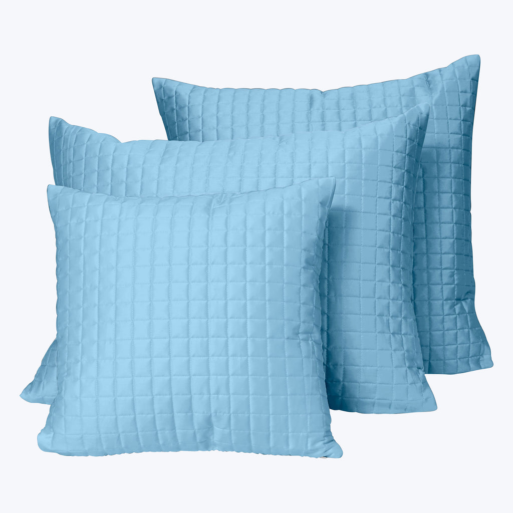 Masaccio Quilted Sham Cerulean Blue / Standard