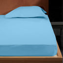 Raffaello Sheets Cerulean Blue / Fitted Sheet / Twin