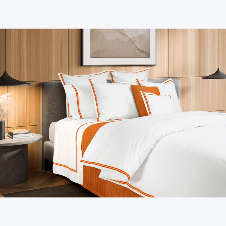 Mylos Duvet + Sham White/Rust / Duvet / Twin