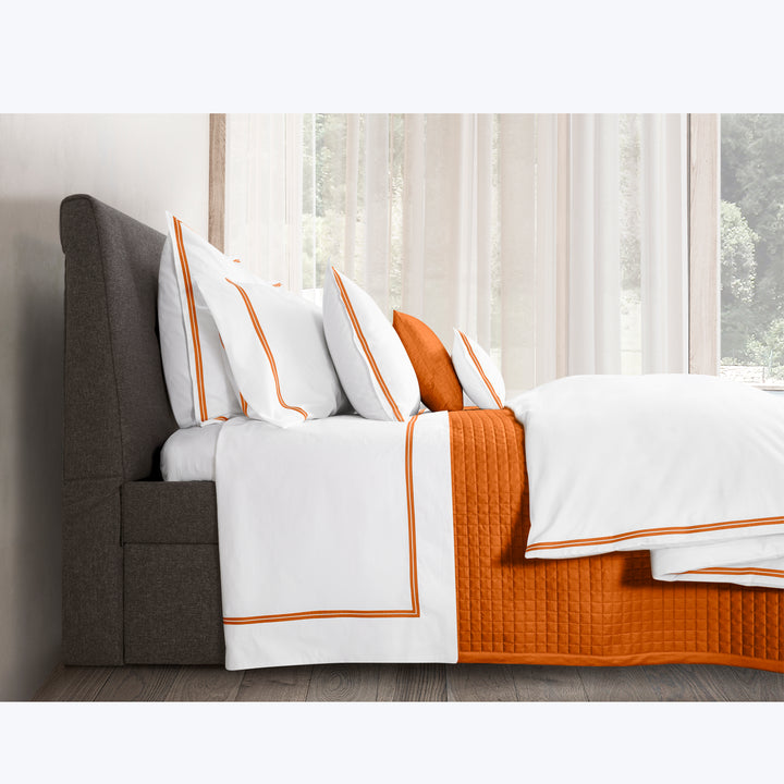 Mylos Duvet + Sham White/Rust / Duvet / Twin