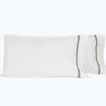 Mylos Pillowcases White/Brown / Standard