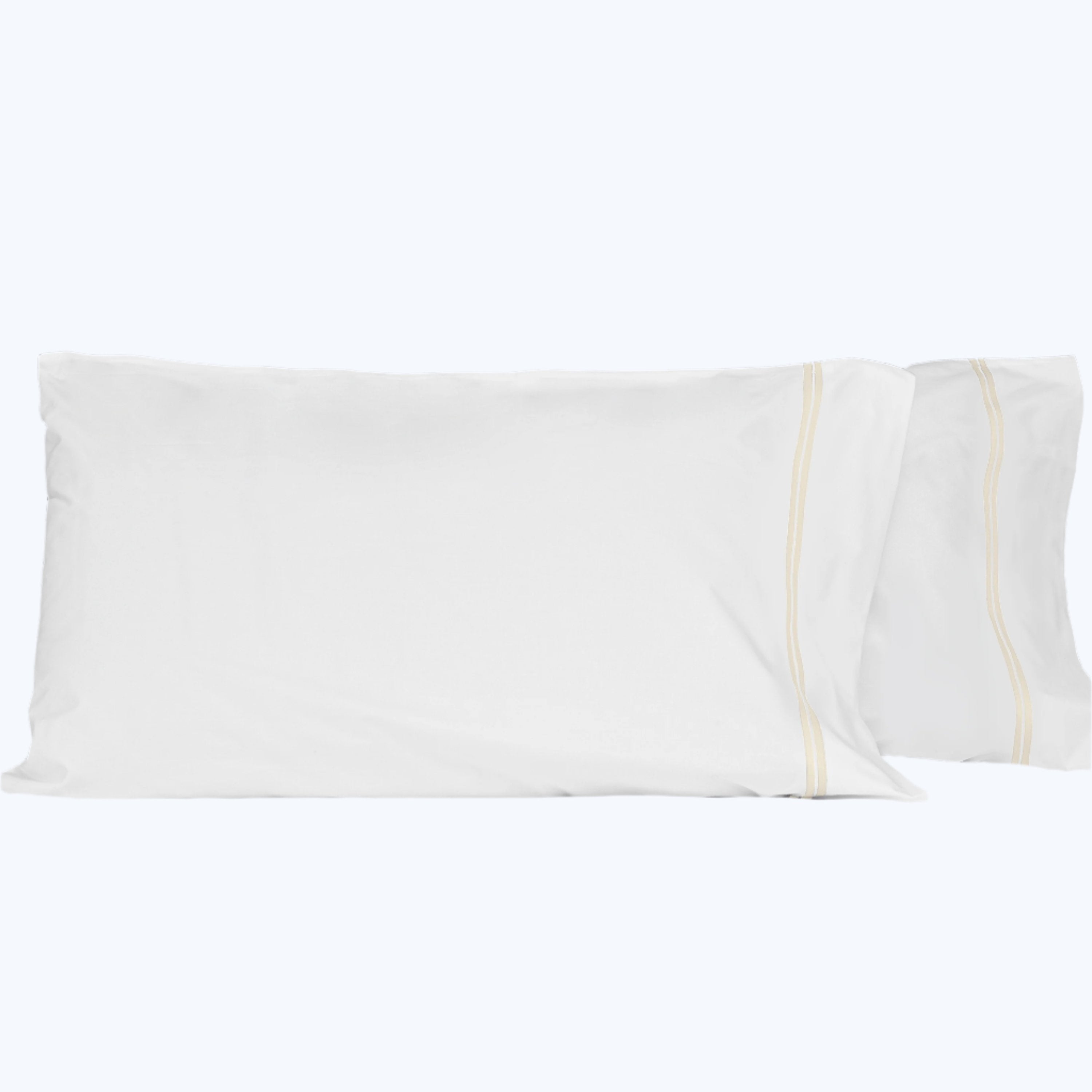 Mylos Pillowcases White/Ivory / Standard