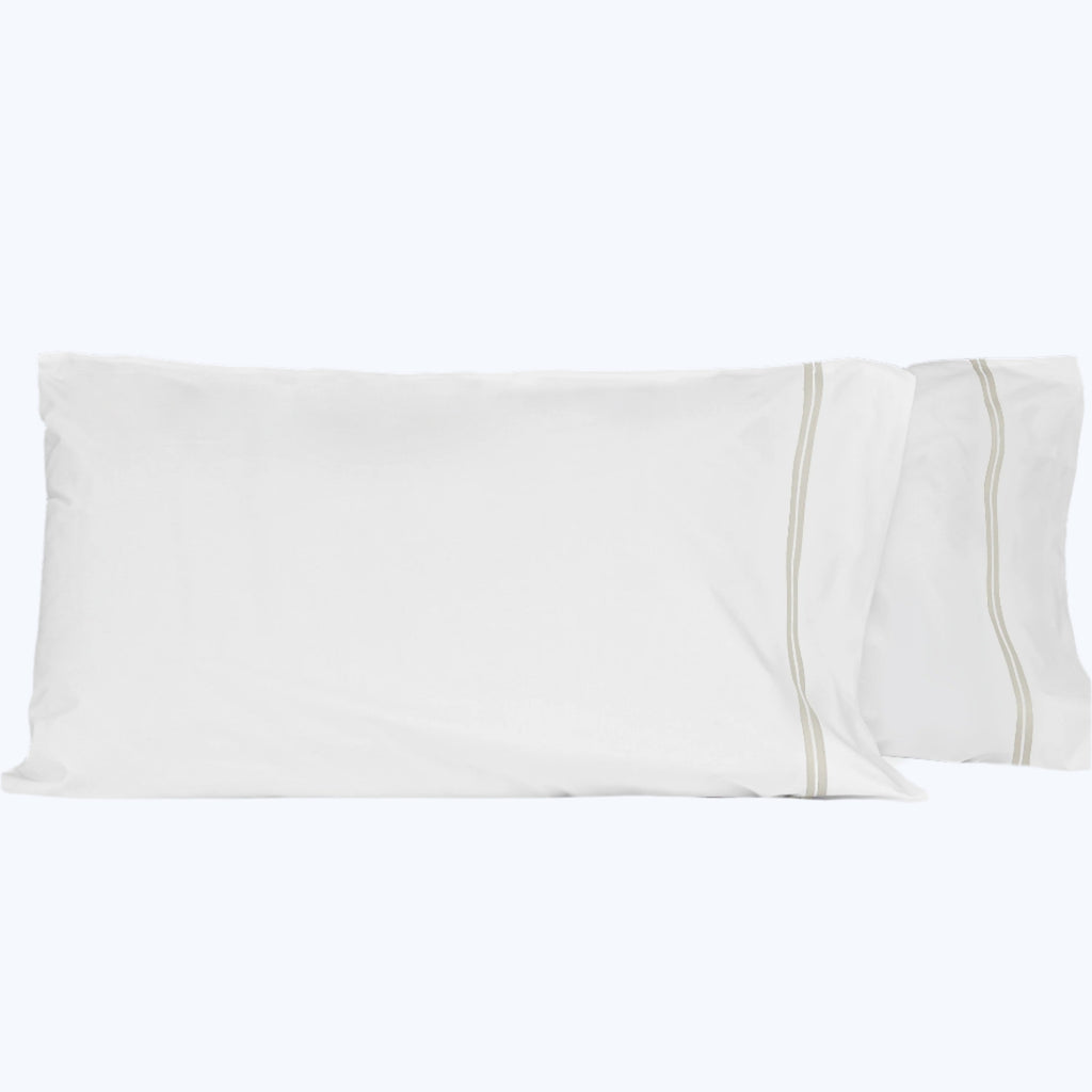 Mylos Pillowcases White/Pearl / Standard