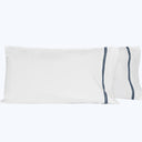 Mylos Pillowcases White/Dark Blue / Standard