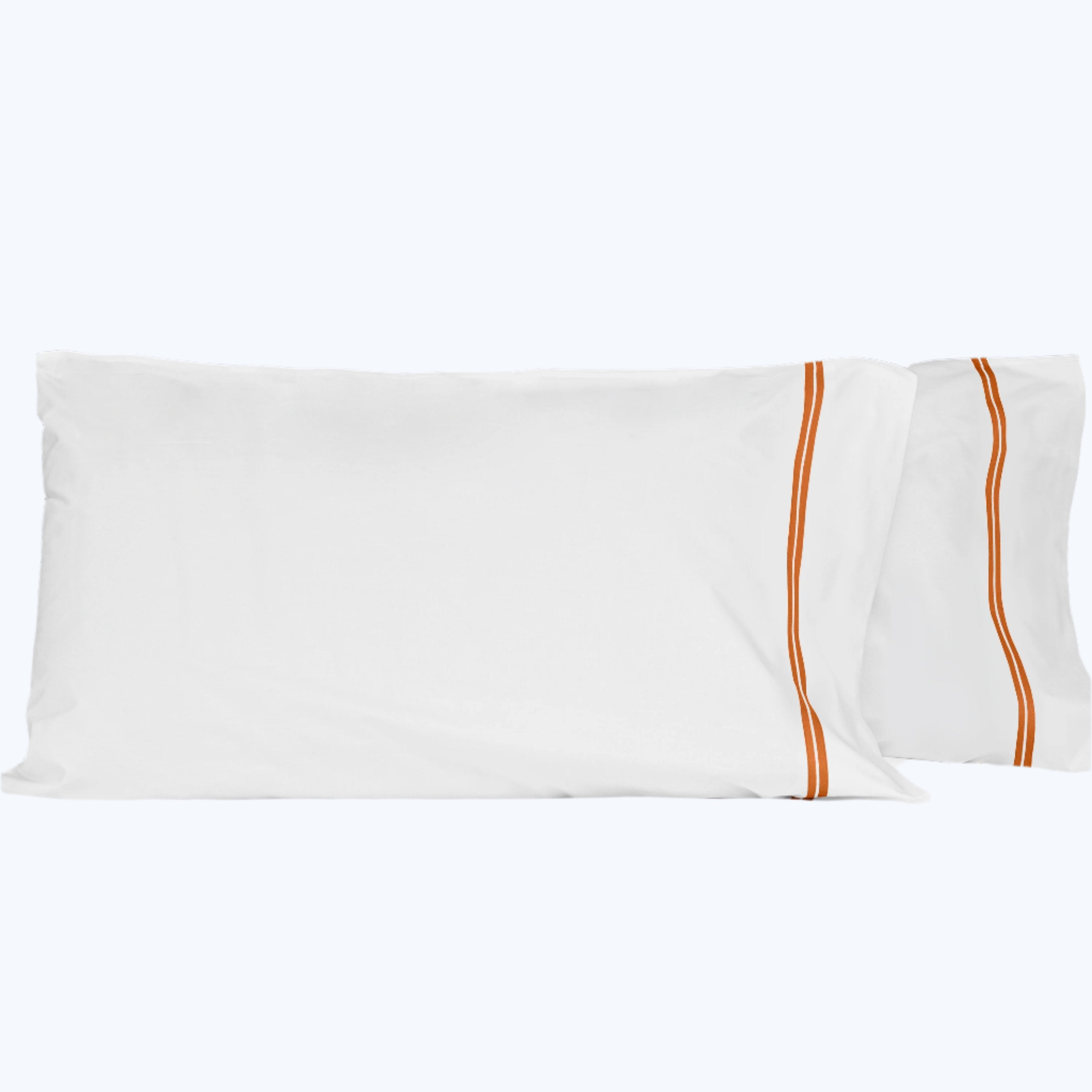 Mylos Pillowcases White/Rust / Standard