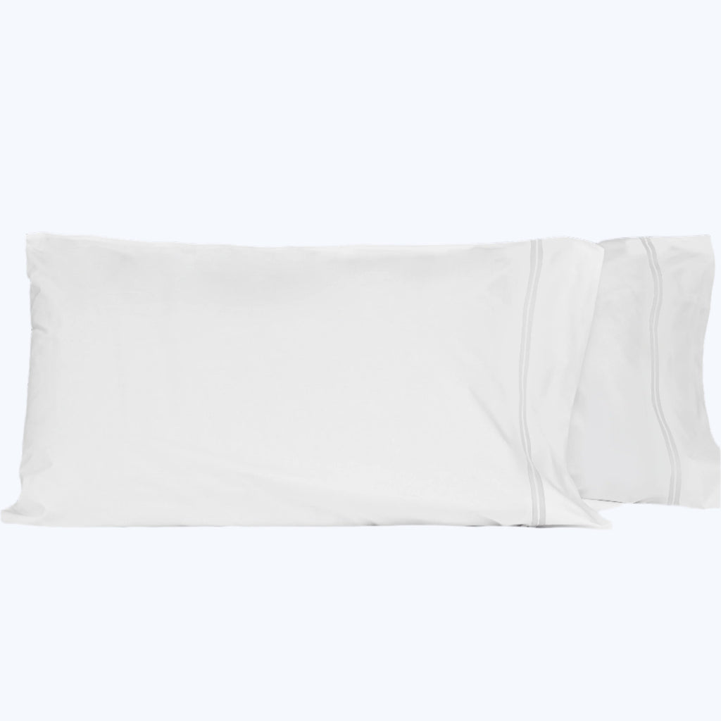 Mylos Pillowcases White/White / Standard